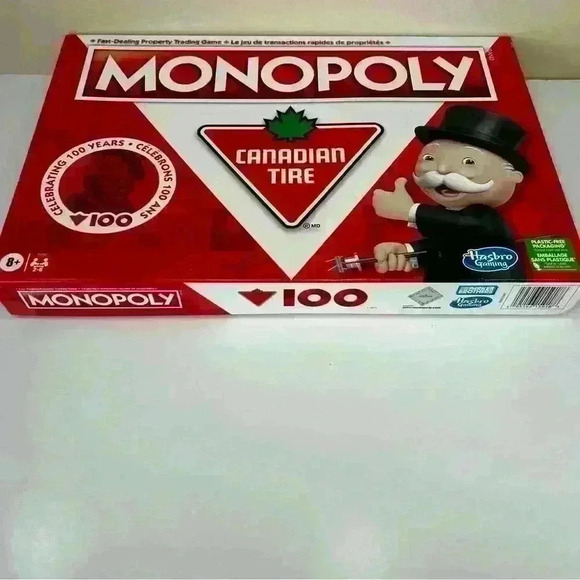 ❤️ 🇨🇦 BNIB Factory Sealed MONOPOLY Game Canadian Tire 100 Anniversary BILINGUAL - Picture 4 of 8